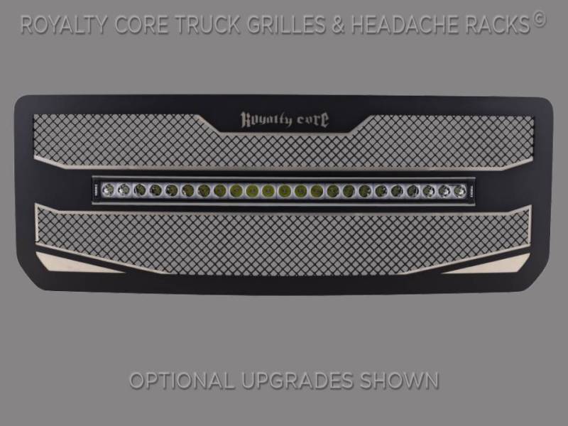 Royalty Core - Royalty Core 15822 GMC 2500/3500 HD 2015-19 RC4X Layered 30" Curved LED Grille