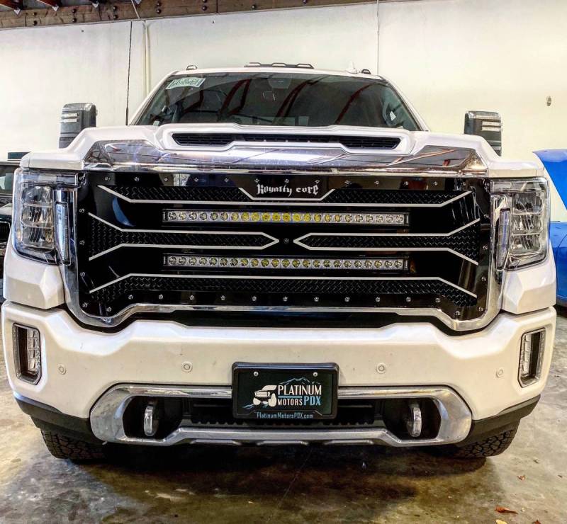Royalty Core - Royalty Core 16035 GMC 2500/3500 HD 2020+ RC4 DOUBLEX Layered with TWO 30" Curved LED Grille