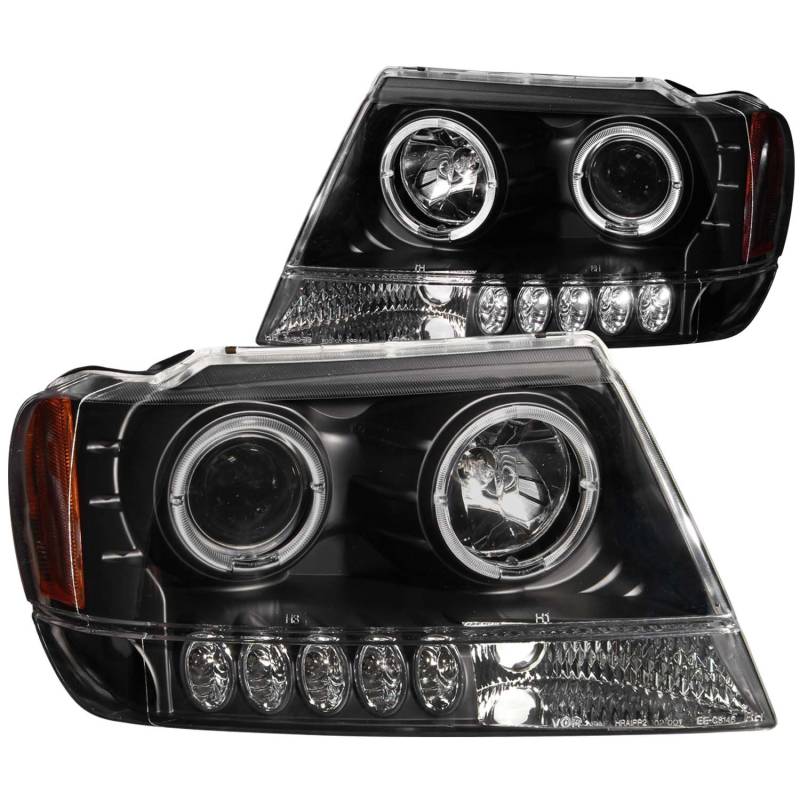 Anzo USA - Anzo USA 111043 Projector Headlight Set w/Halo