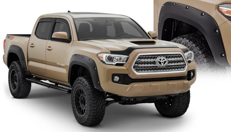 Bushwacker - Bushwacker 30922-02 Pocket Style Fender Flares Toyota Tacoma 2016-2020 - Black