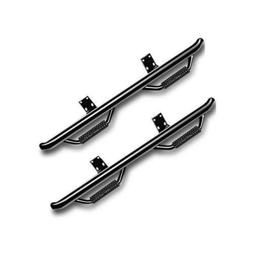 N-Fab - N-Fab D1573QC-TX Nerf Step Bar Cab LengthDodge RAM 1500 2016-2018 Quad Cab Textured Black