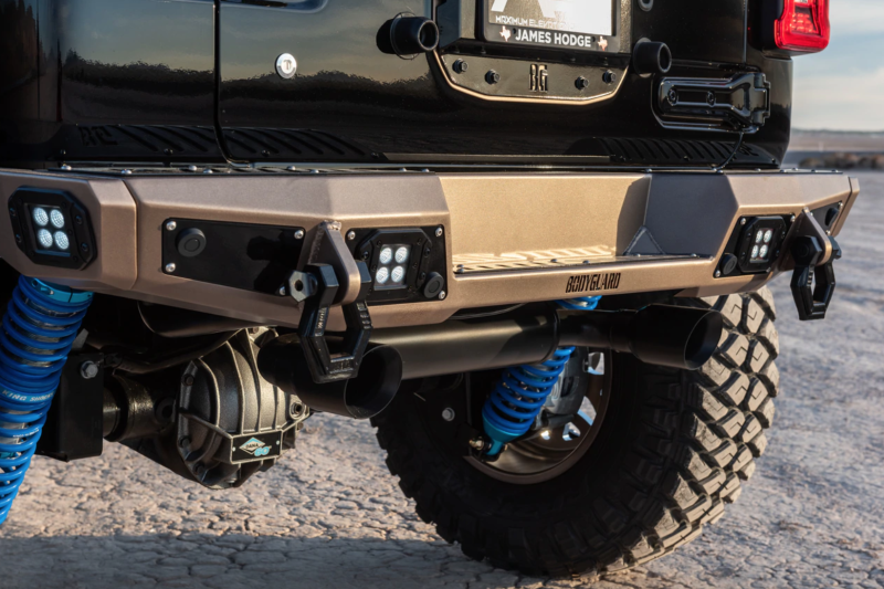 Bodyguard - Bodyguard 56222T Rear bumper Stubby with Sensor Holes and Light Holes Textured Black Jeep JL 2018-2020