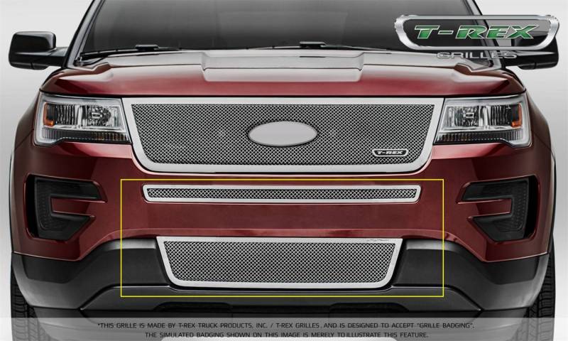 T-Rex Grilles - T-Rex Grilles 55664 Upper Class Series Mesh Bumper Grille Overlay