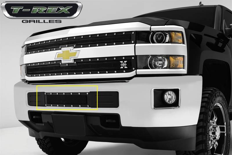T-Rex Grilles - T-Rex Grilles 6721221 X-Metal Series Studded Bumper Grille Insert