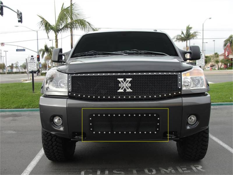 T-Rex Grilles - T-Rex Grilles 6727801 X-Metal Series Studded Bumper Grille Insert