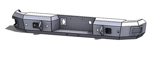 Hammerhead Bumpers - Hammerhead 600-56-0534 Flush Mount Rear Bumper with Sensors Chevy Silverado 2500HD/3500 2007-2010