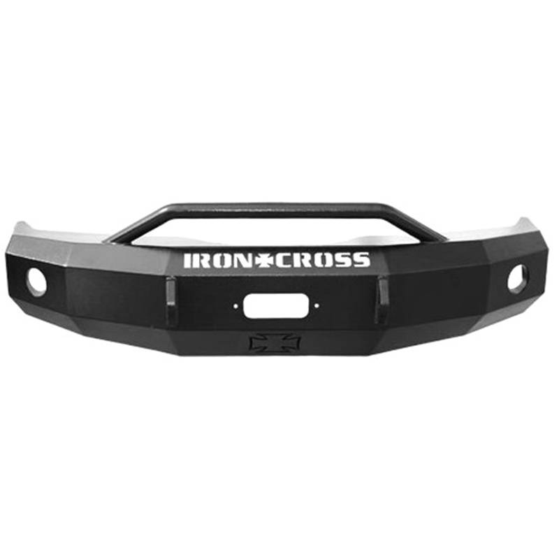 Iron Cross - Iron Cross 22-315-07 Winch Front Bumper with Push Bar for GMC Sierra 1500 2007-2013 - Gloss Black