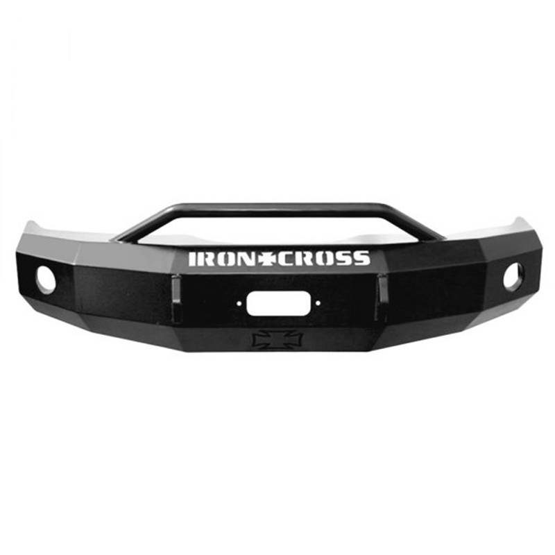 Iron Cross - Iron Cross 22-425-08 Winch Front Bumper with Push Bar for Ford F250/F350/F450 2008-2010 - Gloss Black
