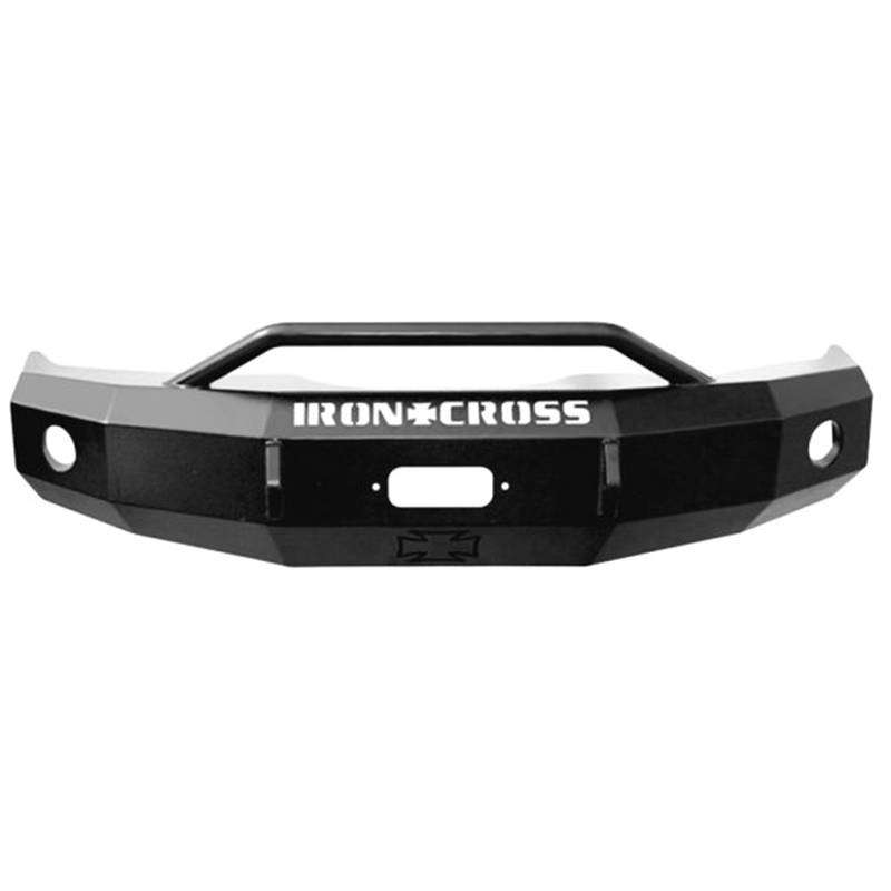 Iron Cross - Iron Cross 22-525-11 Winch Front Bumper with Push Bar for Chevy Silverado 2500/3500 2011-2014 - Gloss Black