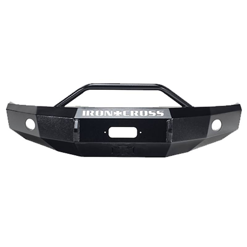 Iron Cross - Iron Cross 22-325-15 Winch Front Bumper with Push Bar for GMC Sierra 2500/3500 2015-2019 - Gloss Black