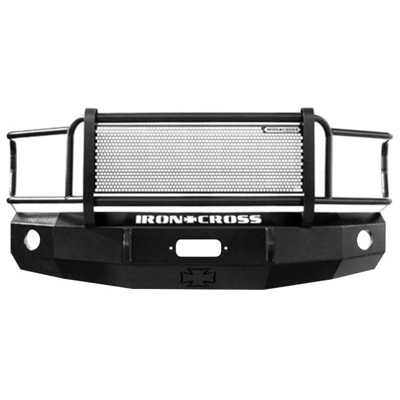 Iron Cross - Iron Cross 24-715-14 Winch Front Bumper with Grille Guard for Toyota Tundra 2014-2019 - Gloss Black