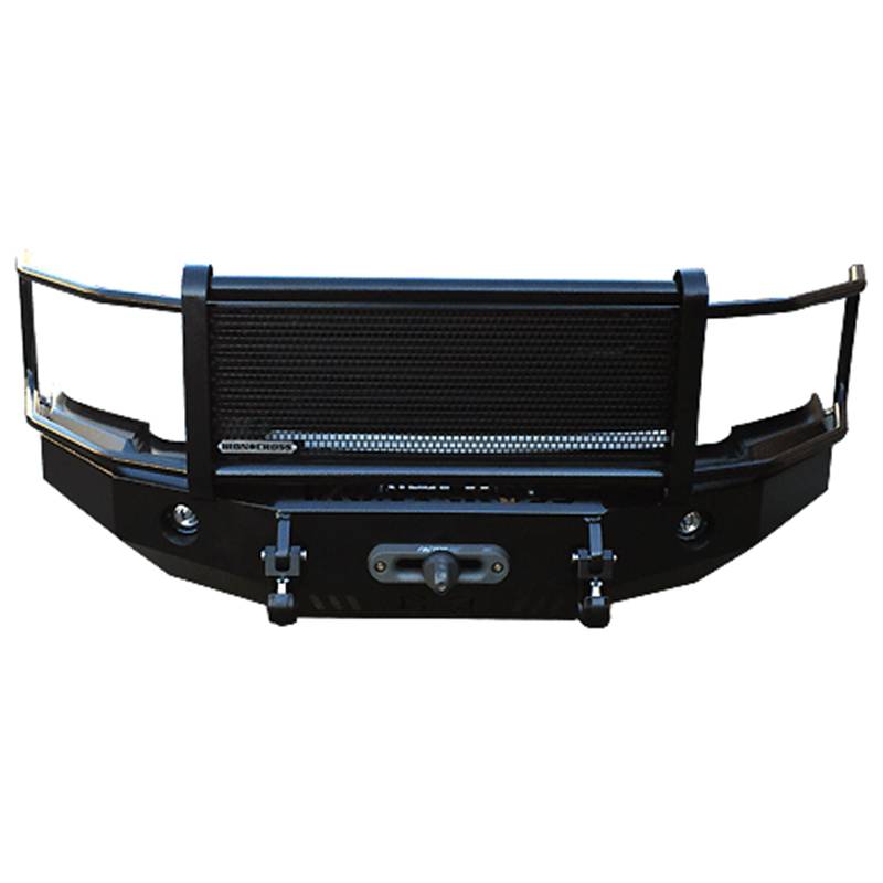 Iron Cross - Iron Cross 24-715-07-MB Winch Front Bumper with Grille Guard for Toyota Tundra 2007-2013 - Matte Black