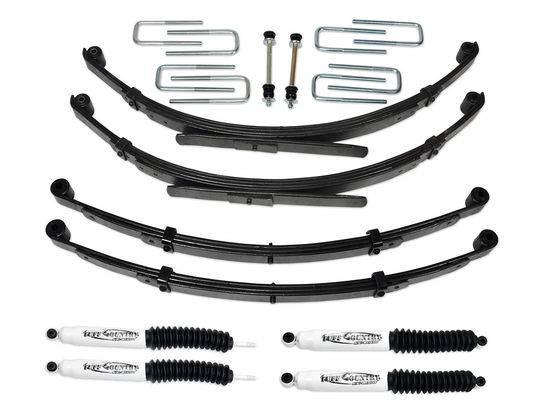 Tuff Country - 1979-1985 Toyota Truck 4x4 - 3.5" Lift Kit with Rear Leaf Springs & SX8000 Shocks by Tuff Country - 53701KN
