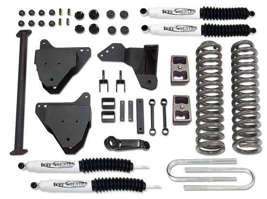 Tuff Country - 2005-2007 Ford F350 Super Duty 4x4 - 5" Lift Kit (with replacement radius arm drop brackets) by (excludes dually models) Tuff Country - 24974