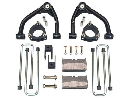Tuff Country - 2007-2018 Chevy Silverado 1500 2wd - 4" Lift Kit by (fits models with 1 piece OE cast steel upper arms) Tuff Country - 14057