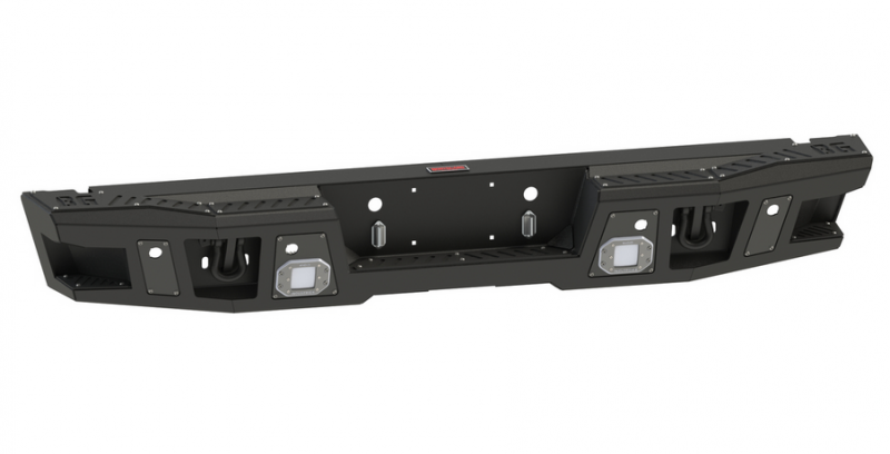 Bodyguard - Bodyguard DFC08BYLT A2 Rear Bumper with Sensor Holes and Light Holes Textured Black Chevy/GMC 2500HD/3500 2008-2010