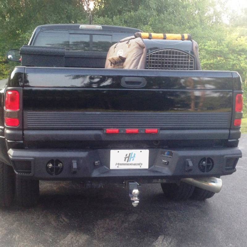 Hammerhead Bumpers - Hammerhead 600-56-0075 Rear Bumper without Sensor Holes for Dodge Ram 1500 1994-2001