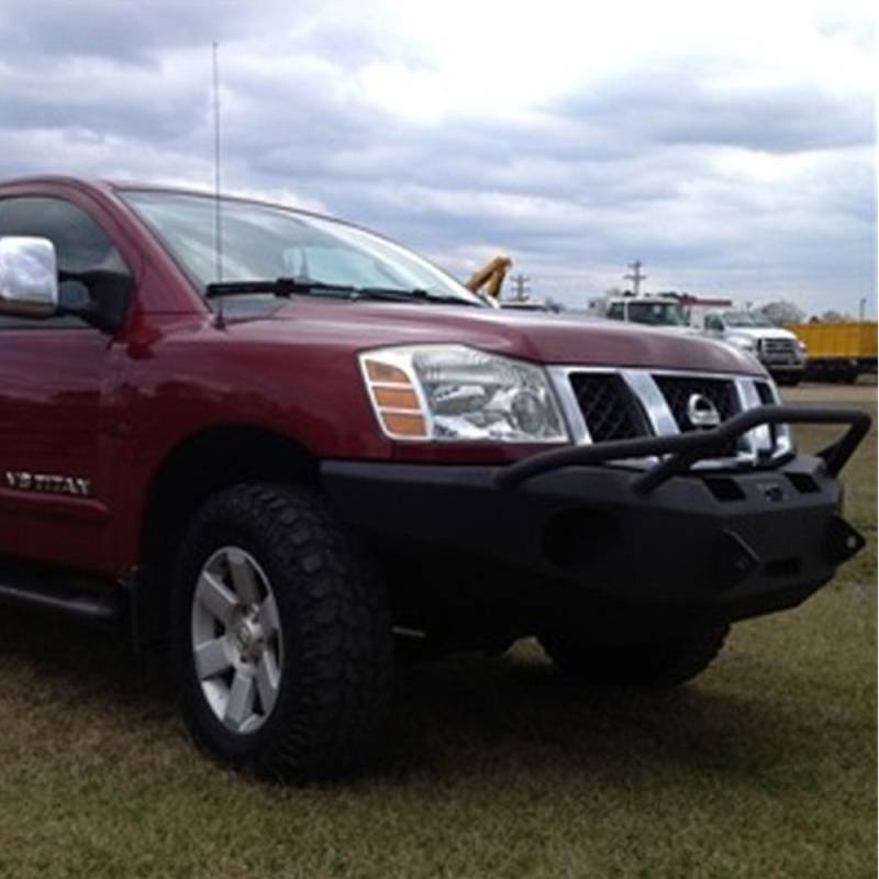 Hammerhead Bumpers - Hammerhead 600-56-0094 X-Series Winch Front Bumper with Pre-Runner Guard and Square Light Holes for Nissan Titan 2004-2015