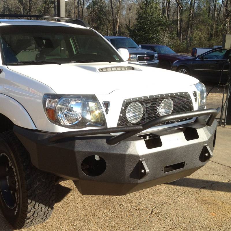 Hammerhead Bumpers - Hammerhead 600-56-0065 X-Series Winch Front Bumper with Pre-Runner Guard and Round Light Holes for Toyota Tacoma 2005-2011