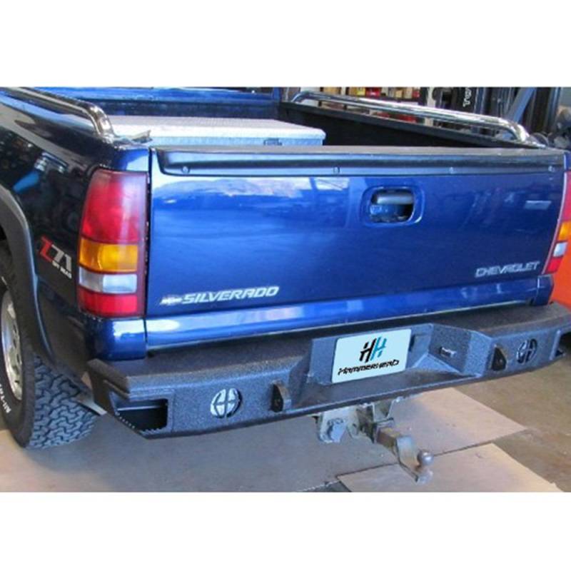 Hammerhead Bumpers - Hammerhead 600-56-0082 Rear Bumper without Sensor Holes for Chevy Silverado and GMC Sierra 1999-2006