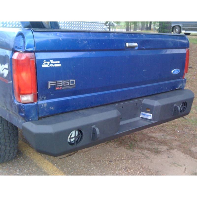 Hammerhead Bumpers - Hammerhead 600-56-0092 Rear Bumper without Sensor Holes for Ford F150/F250/F350 1988-1998