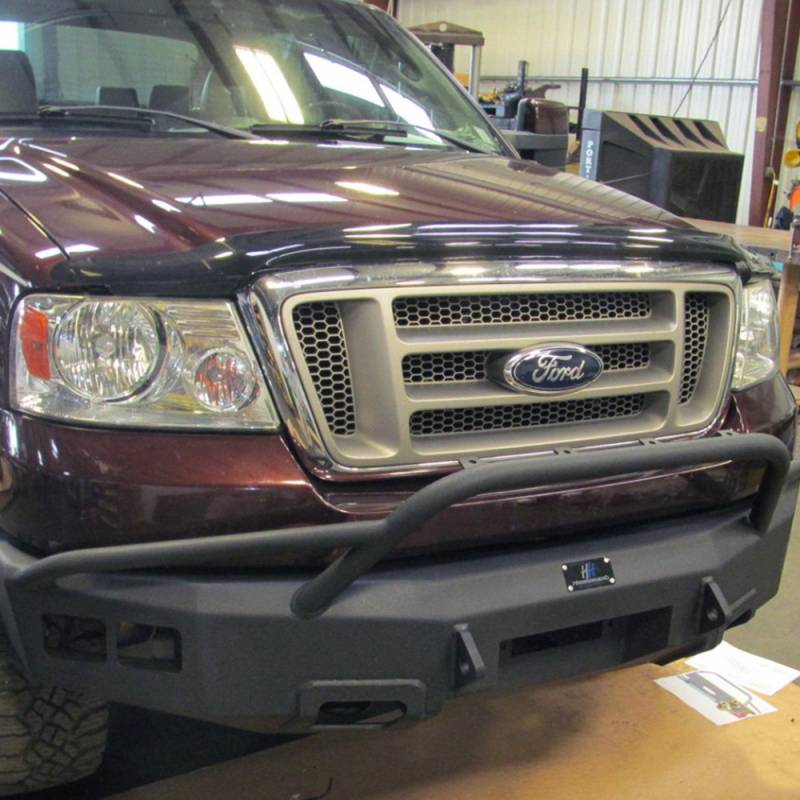 Hammerhead Bumpers - Hammerhead 600-56-0124 Winch Front Bumper with Pre-Runner Guard and Square Light Holes for Ford F150 2004-2008