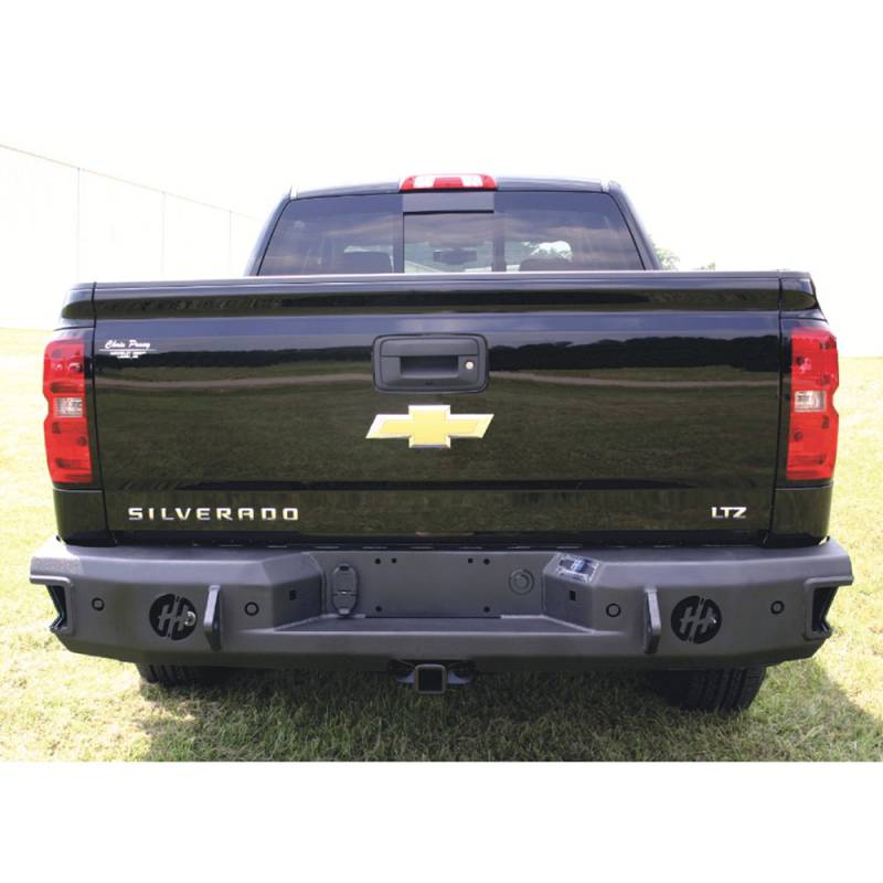 Hammerhead Bumpers - Hammerhead 600-56-0222 Rear Bumper with Sensor Holes for Chevy Silverado/GMC Sierra 1500 2014-2018
