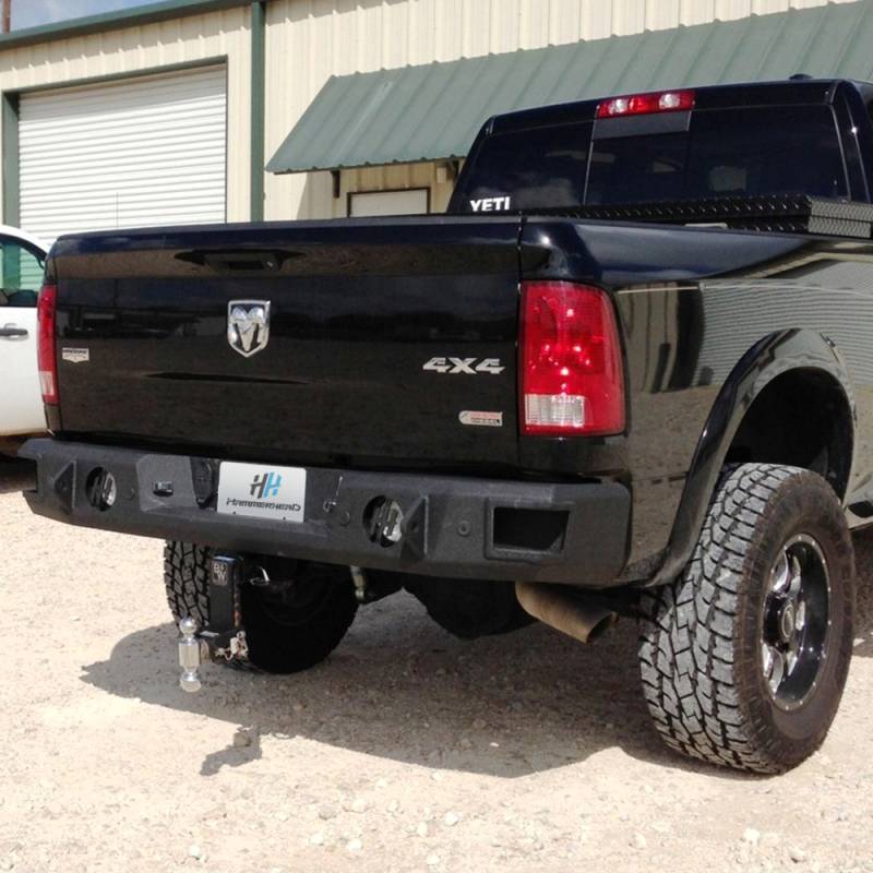 Hammerhead Bumpers - Hammerhead 600-56-0338 Rear Bumper with Sensor Holes for Dodge Ram 2500/3500 2010-2018