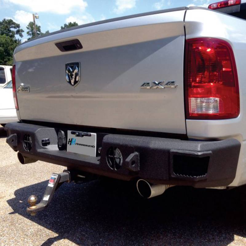 Hammerhead Bumpers - Hammerhead 600-56-0107 Rear Bumper with Sensor Holes for Dodge Ram 1500 2009-2018