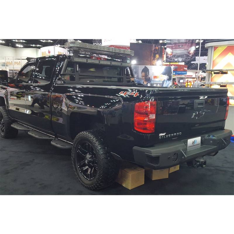 Hammerhead Bumpers - Hammerhead 600-56-0272 Rear Bumper with Sensor Holes for Chevy Silverado 2500/3500 2015-2019
