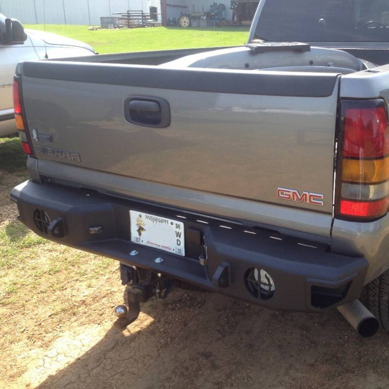 Hammerhead Bumpers - Hammerhead 600-56-0106 Rear Bumper without Sensor Holes for Chevy Silverado/GMC Sierra 2500/3500 2001-2006
