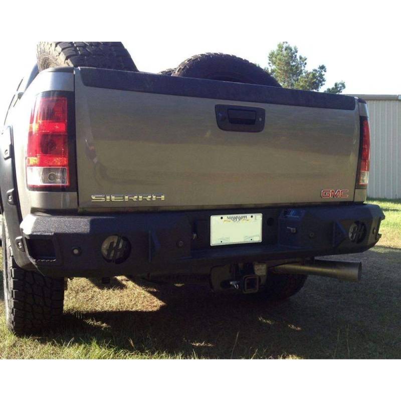 Hammerhead Bumpers - Hammerhead 600-56-0178 Rear Bumper with Sensor Holes for GMC Sierra 2500/3500 2011-2014