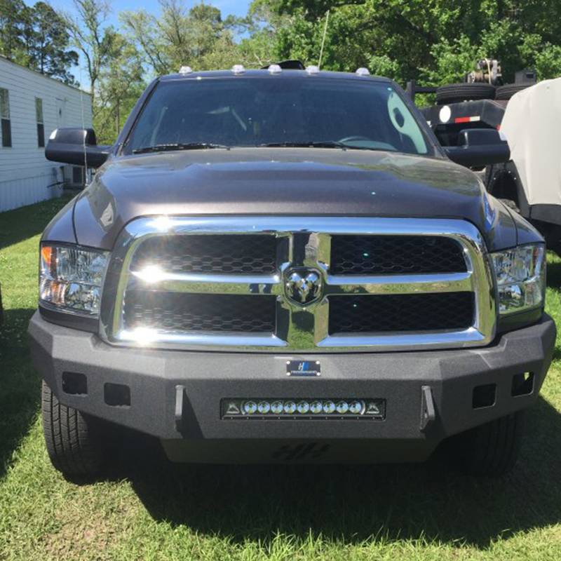 Hammerhead Bumpers - Hammerhead 600-56-0428 Low Profile Front Bumper with Square Light Holes for Dodge Ram 2500/3500/4500/5500 2010-2018