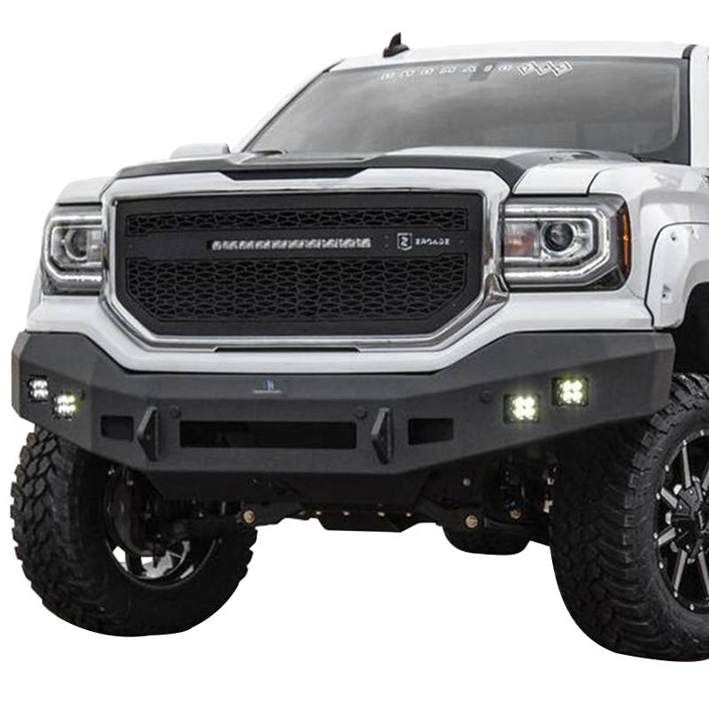 Hammerhead Bumpers - Hammerhead 600-56-0416 Low Profile Front Bumper with Square Light Holes for GMC Sierra 2500/3500 2015-2019