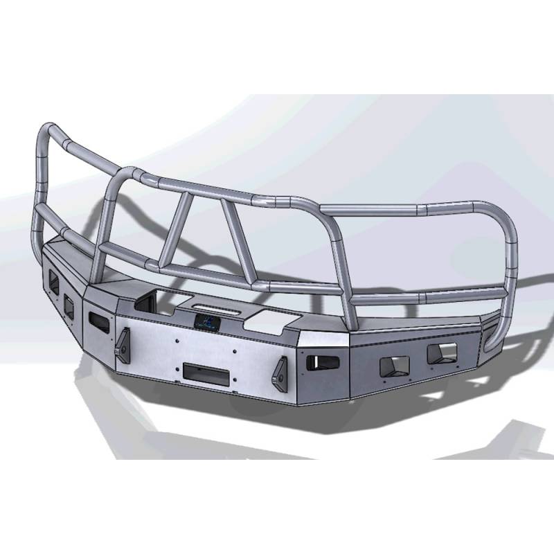 Hammerhead Bumpers - Hammerhead 600-56-0326 X-Series Winch Front Bumper with Full Brush Guard and Square Light Holes for Ford F150 2015-2017