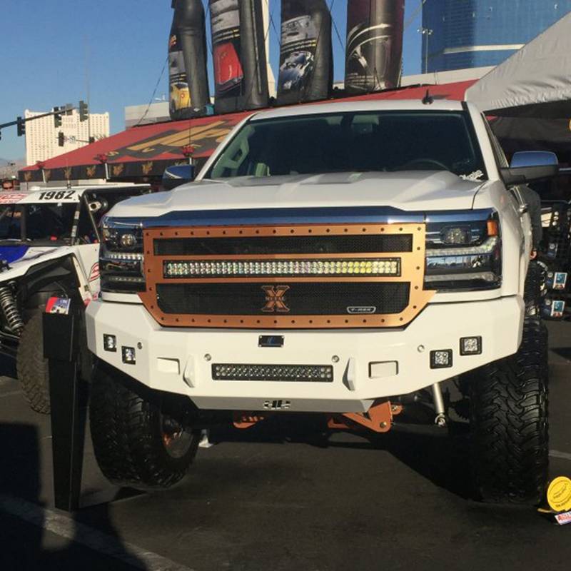 Hammerhead Bumpers - Hammerhead 600-56-0501 Low Profile Front Bumper with Square Light Holes for Chevy Silverado 1500 2016-2018