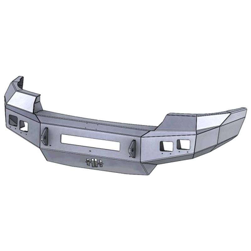 Hammerhead Bumpers - Hammerhead 600-56-0558 Low Profile Front Bumper with Square Light Holes for GMC Sierra 2500/3500 2011-2014