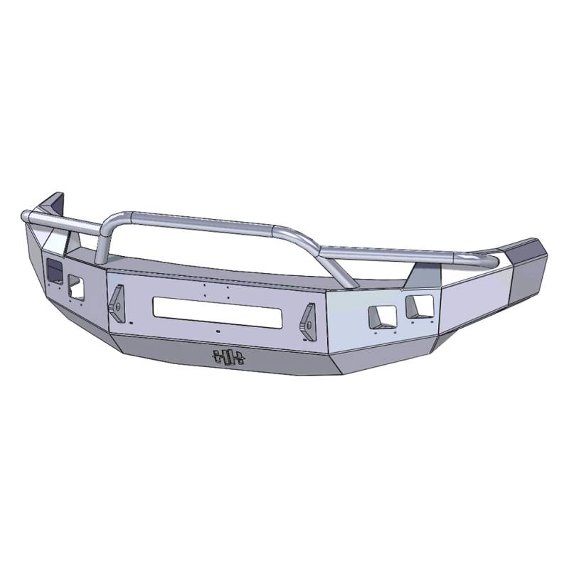 Hammerhead Bumpers - Hammerhead 600-56-0575 Low Profile Front Bumper with Pre-Runner Guard and Square Light Holes for Chevy Silverado 2500/3500 2007-2010