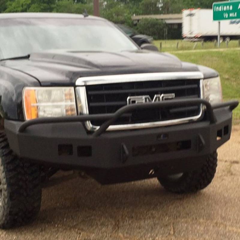 Hammerhead Bumpers - Hammerhead 600-56-0465 Low Profile Front Bumper with Pre-Runner Guard and Square Light Holes for GMC Sierra 1500 2007-2013