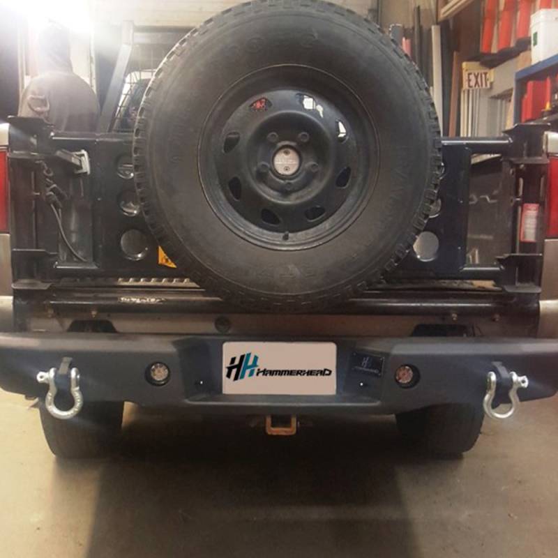 Hammerhead Bumpers - Hammerhead 600-56-0112 Rear Bumper without Sensor Holes and Round Reverse Light for Chevy S10 ZR2 1994-2003