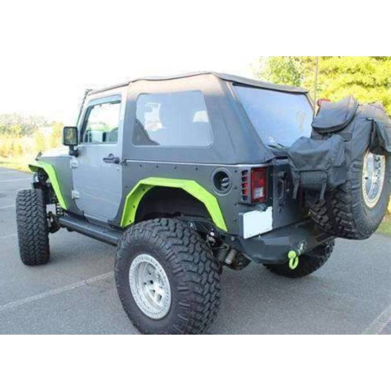 Hammerhead Bumpers - Hammerhead 600-56-0479 Stubby Flush Mount Rear Bumper for Jeep Wrangler JK 2007-2017