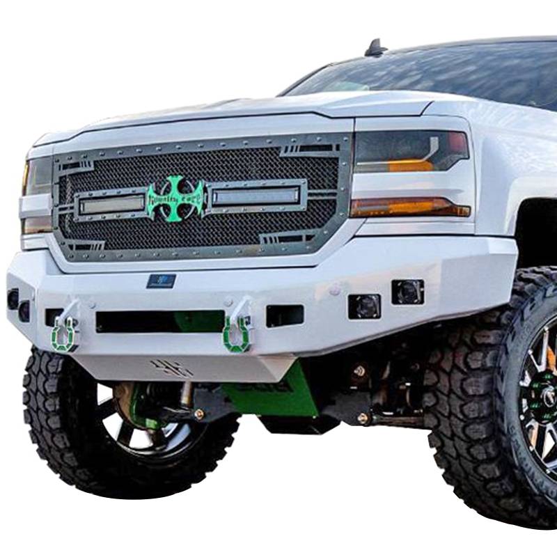 Hammerhead Bumpers - Hammerhead 600-56-0844 Low Profile Front Bumper with Square Light Holes for Chevy Silverado 1500 2019-2020