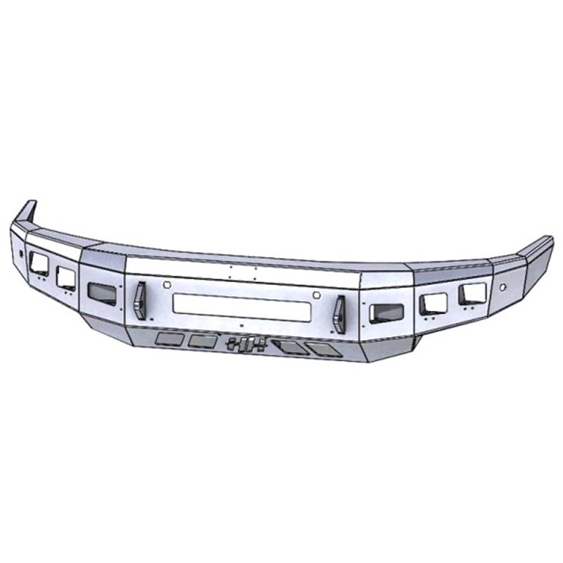 Hammerhead Bumpers - Hammerhead 600-56-0834 Low Profile Front Bumper with Square Light Holes for Nissan Titan XD 2016-2020