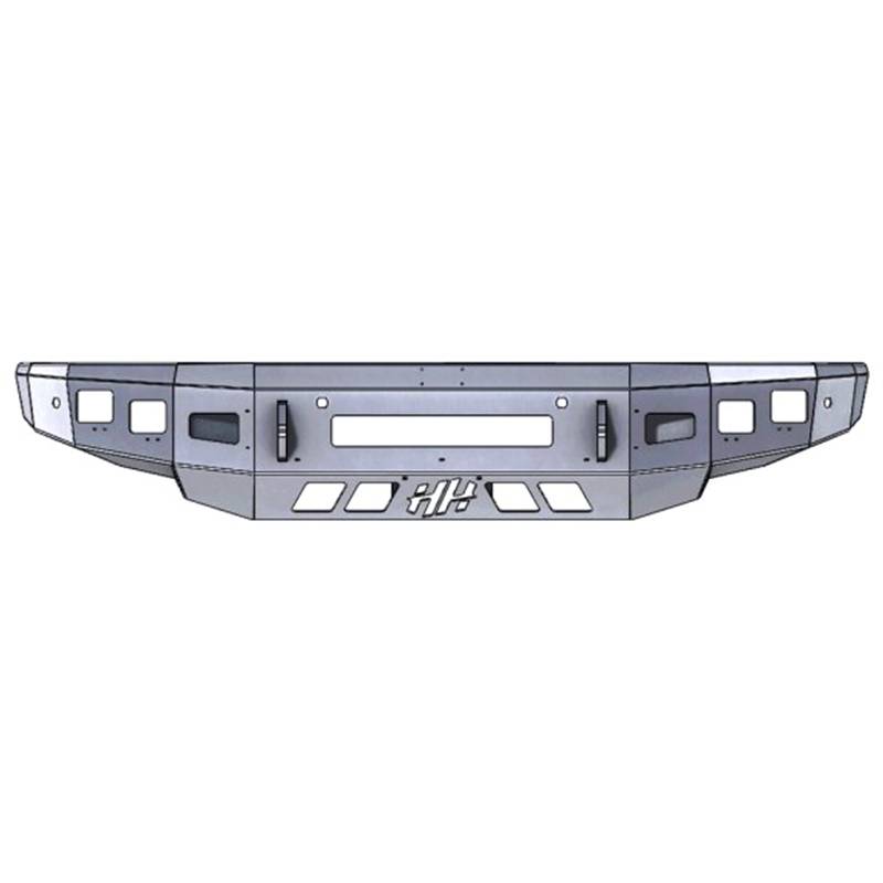 Hammerhead Bumpers - Hammerhead 600-56-0891 Low Profile Front Bumper with Square Light Holes for Nissan Titan 2016-2020