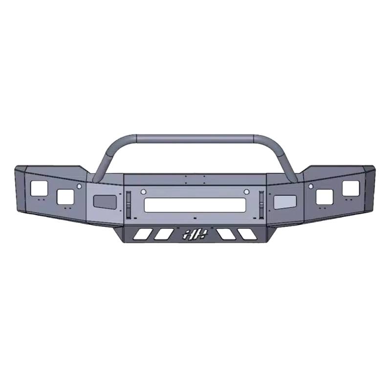Hammerhead Bumpers - Hammerhead 600-56-0843 Low Profile Front Bumper with Pre-Runner Guard and Square Light Holes for Chevy Silverado 1500 2019-2020