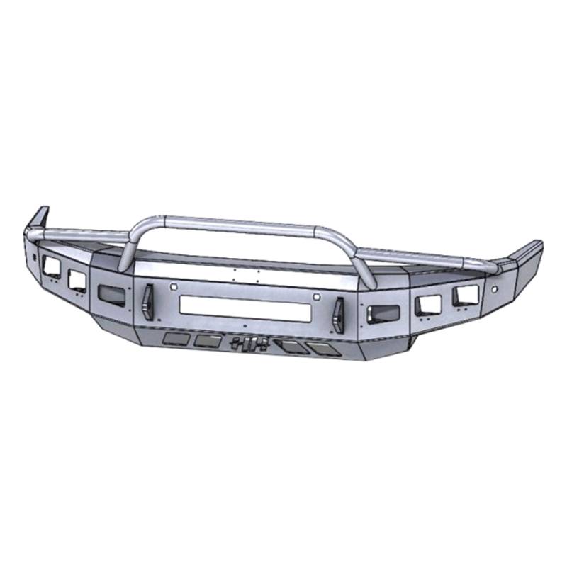 Hammerhead Bumpers - Hammerhead 600-56-0833 Low Profile Front Bumper with Pre-Runner Guard and Square Light Holes for Nissan Titan XD 2016-2020