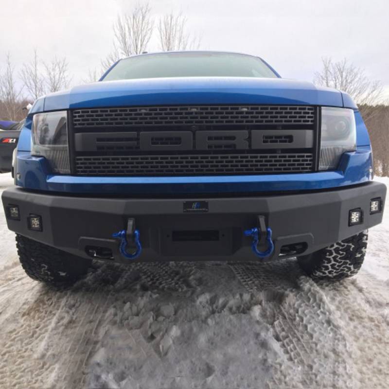 Hammerhead Bumpers - Hammerhead 600-56-0090 X-Series Winch Front Bumper with Square Light Holes for Ford Raptor 2010-2014