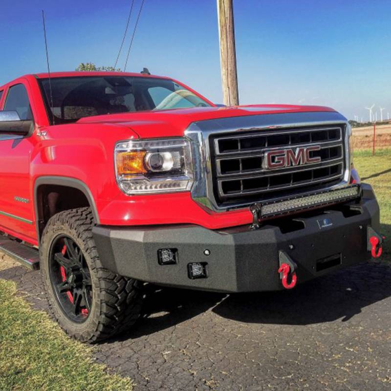Hammerhead Bumpers - Hammerhead 600-56-0216 Winch Front Bumper with Sensor Holes for GMC Sierra 1500 2014-2015