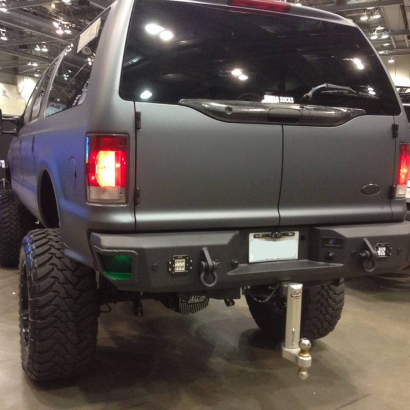 Hammerhead Bumpers - Hammerhead 600-56-0502 Flush Mount Rear Bumper with Sensor Holes for Ford Excursion 2000-2005
