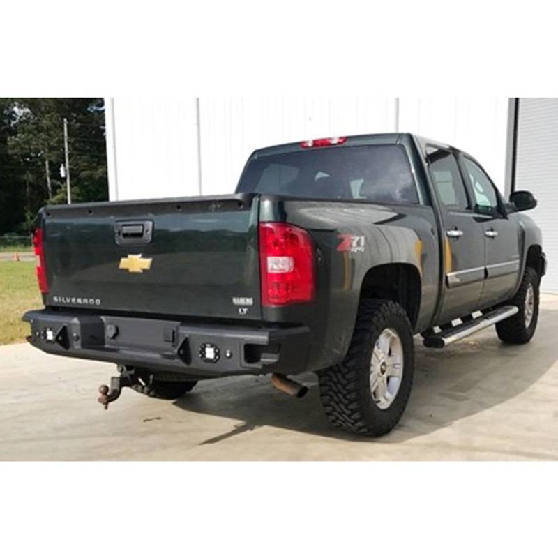 Hammerhead Bumpers - Hammerhead 600-56-0523 Flush Mount Rear Bumper with Sensor Holes for Chevy Silverado/GMC Sierra 1500 2007-2013
